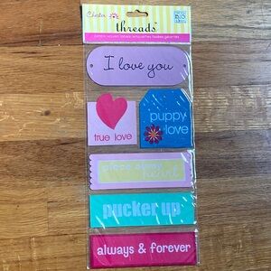 Chester Threads Jumbo Woven Labels Love New